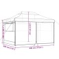 vidaXL Partyzelt Faltbar Pop-Up mit 4 Seitenteilen Braun vidaXL Partyzelt Faltbar Pop-Up mit 4 Seitenteilen Braun