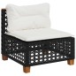vidaXL 10-tlg. Garten-Sofagarnitur mit Kissen Schwarz Poly Rattan vidaXL 10-tlg. Garten-Sofagarnitur mit Kissen Schwarz Poly Rattan