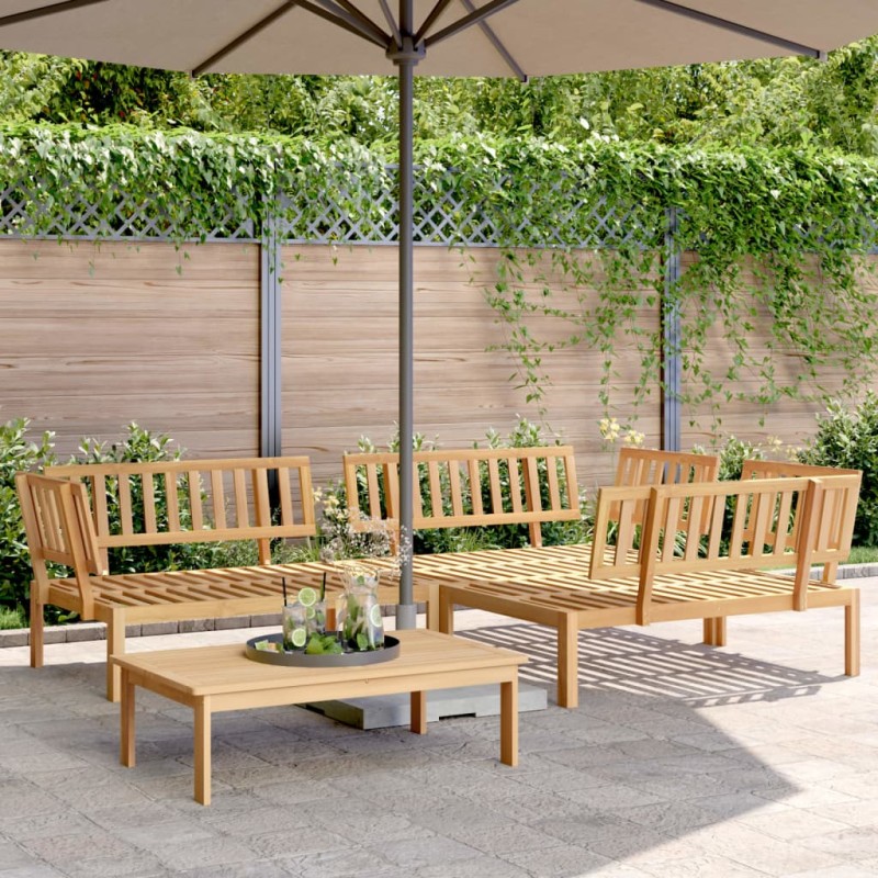 vidaXL 4-tlg. Garten-Sofagarnitur aus Paletten Massivholz Akazie vidaXL 4-tlg. Garten-Sofagarnitur aus Paletten Massivholz Akazie