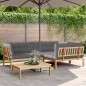 vidaXL 4-tlg. Garten-Sofagarnitur aus Paletten mit Kissen Akazienholz vidaXL 4-tlg. Garten-Sofagarnitur aus Paletten mit Kissen Akazienholz