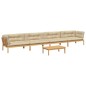 vidaXL 5-tlg. Garten-Sofagarnitur aus Paletten mit Kissen Akazienholz vidaXL 5-tlg. Garten-Sofagarnitur aus Paletten mit Kissen Akazienholz