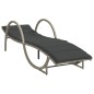 vidaXL Sonnenliegen 2 Stk. mit Auflagen Hellgrau Poly Rattan vidaXL Sonnenliegen 2 Stk. mit Auflagen Hellgrau Poly Rattan