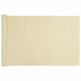 vidaXL Balkon-Sichtschutz Creme 700x90 cm PVC
