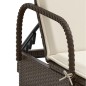vidaXL Sonnenliege mit Rollen und Auflage Braun Poly Rattan vidaXL Sonnenliege mit Rollen und Auflage Braun Poly Rattan