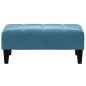 vidaXL Schlafsofa 2-Sitzer mit Fußhocker Blau Samt vidaXL Schlafsofa 2-Sitzer mit Fußhocker Blau Samt