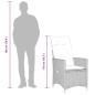 vidaXL 3-tlg. Bistro-Set mit Kissen Schwarz Poly Rattan und Akazie vidaXL 3-tlg. Bistro-Set mit Kissen Schwarz Poly Rattan und Akazie