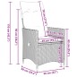 vidaXL 3-tlg. Bistro-Set mit Kissen Schwarz Poly Rattan und Akazie vidaXL 3-tlg. Bistro-Set mit Kissen Schwarz Poly Rattan und Akazie