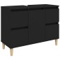 vidaXL Waschbeckenunterschrank Schwarz 80x33x60 cm Holzwerkstoff vidaXL Waschbeckenunterschrank Schwarz 80x33x60 cm Holzwerkstoff
