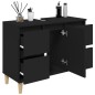 vidaXL Waschbeckenunterschrank Schwarz 80x33x60 cm Holzwerkstoff vidaXL Waschbeckenunterschrank Schwarz 80x33x60 cm Holzwerkstoff