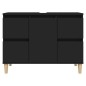 vidaXL Waschbeckenunterschrank Schwarz 80x33x60 cm Holzwerkstoff vidaXL Waschbeckenunterschrank Schwarz 80x33x60 cm Holzwerkstoff