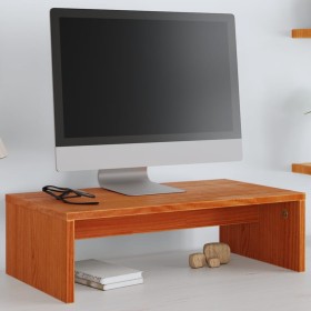 vidaXL Monitorständer Wachsbraun 50x27x15 cm Massivholz Kiefer
