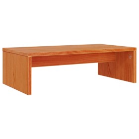 vidaXL Monitorständer Wachsbraun 50x27x15 cm Massivholz Kiefer