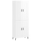 vidaXL Highboard Hochglanz-Weiß 69,5x34x180 cm Holzwerkstoff vidaXL Highboard Hochglanz-Weiß 69,5x34x180 cm Holzwerkstoff