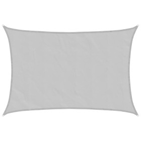 vidaXL Sonnensegel Hellgrau 4x3 m 100% Polyester Oxford