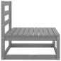 3-tlg. Garten-Lounge-Set Grau Kiefer Massivholz 3-tlg. Garten-Lounge-Set Grau Kiefer Massivholz