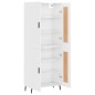vidaXL Highboard Hochglanz-Weiß 69,5x34x180 cm Holzwerkstoff vidaXL Highboard Hochglanz-Weiß 69,5x34x180 cm Holzwerkstoff