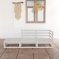 vidaXL 3-tlg. Garten-Lounge-Set Weiß Massivholz Kiefer vidaXL 3-tlg. Garten-Lounge-Set Weiß Massivholz Kiefer