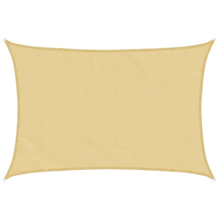 vidaXL Sonnensegel Sandfarbe 5x3 m 100% Polyester Oxford