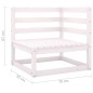 vidaXL 3-tlg. Garten-Lounge-Set Weiß Massivholz Kiefer vidaXL 3-tlg. Garten-Lounge-Set Weiß Massivholz Kiefer