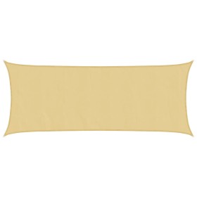vidaXL Sonnensegel Sandfarbe 5x2 m 100% Polyester Oxford
