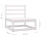 vidaXL 3-tlg. Garten-Lounge-Set Weiß Massivholz Kiefer vidaXL 3-tlg. Garten-Lounge-Set Weiß Massivholz Kiefer