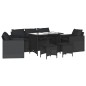 vidaXL 6-tlg. Garten-Sofagarnitur mit Kissen Schwarz Poly Rattan vidaXL 6-tlg. Garten-Sofagarnitur mit Kissen Schwarz Poly Rattan