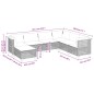 vidaXL 7-tlg. Garten-Sofagarnitur mit Kissen Grau Poly Rattan vidaXL 7-tlg. Garten-Sofagarnitur mit Kissen Grau Poly Rattan