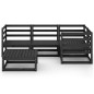 5-tlg. Garten-Lounge-Set Schwarz Massivholz Kiefer 5-tlg. Garten-Lounge-Set Schwarz Massivholz Kiefer