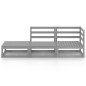 3-tlg. Garten-Lounge-Set Grau Kiefer Massivholz 3-tlg. Garten-Lounge-Set Grau Kiefer Massivholz
