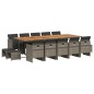 vidaXL 15-tlg. Garten-Essgruppe mit Kissen Grau Poly Rattan vidaXL 15-tlg. Garten-Essgruppe mit Kissen Grau Poly Rattan