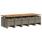 vidaXL 15-tlg. Garten-Essgruppe mit Kissen Grau Poly Rattan vidaXL 15-tlg. Garten-Essgruppe mit Kissen Grau Poly Rattan