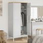 vidaXL Kleiderschrank FLORO Weiß 77x53x171 cm Massivholz Kiefer vidaXL Kleiderschrank FLORO Weiß 77x53x171 cm Massivholz Kiefer