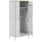 vidaXL Kleiderschrank FLORO Weiß 77x53x171 cm Massivholz Kiefer vidaXL Kleiderschrank FLORO Weiß 77x53x171 cm Massivholz Kiefer