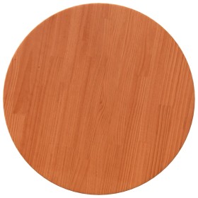 vidaXL Tischplatte Rund Wachsbraun Ø50x2,5 cm Massivholz Kiefer