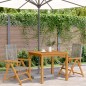 vidaXL Gartenstühle 2 Stk. Grau Massivholz Akazie und Poly Rattan vidaXL Gartenstühle 2 Stk. Grau Massivholz Akazie und Poly Rattan