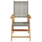 vidaXL Gartenstühle 2 Stk. Grau Massivholz Akazie und Poly Rattan vidaXL Gartenstühle 2 Stk. Grau Massivholz Akazie und Poly Rattan