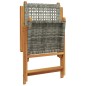vidaXL Gartenstühle 2 Stk. Grau Massivholz Akazie und Poly Rattan vidaXL Gartenstühle 2 Stk. Grau Massivholz Akazie und Poly Rattan