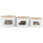 vidaXL Beistelltische Fass-Design 3 Stk. Raues Massivholz Mango vidaXL Beistelltische Fass-Design 3 Stk. Raues Massivholz Mango