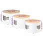 vidaXL Beistelltische Fass-Design 3 Stk. Raues Massivholz Mango vidaXL Beistelltische Fass-Design 3 Stk. Raues Massivholz Mango