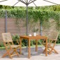 vidaXL Gartenstühle 2 Stk. Beige Massivholz Akazie und Poly Rattan vidaXL Gartenstühle 2 Stk. Beige Massivholz Akazie und Poly Rattan