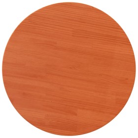 vidaXL Tischplatte Rund Wachsbraun Ø90x2,5 cm Massivholz Kiefer