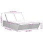 vidaXL Doppel-Sonnenliege mit Auflagen Beige Poly Rattan vidaXL Doppel-Sonnenliege mit Auflagen Beige Poly Rattan