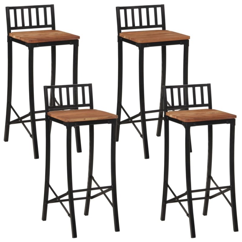vidaXL Barstühle 4 Stk. Massivholz Akazie vidaXL Barstühle 4 Stk. Massivholz Akazie