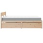 vidaXL Bett mit Schubladen und Matratze 160x200 cm Massivholz Kiefer vidaXL Bett mit Schubladen und Matratze 160x200 cm Massivholz Kiefer