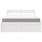 vidaXL Bett mit Schubladen und Matratze Weiß 140x200 cm Massivholz vidaXL Bett mit Schubladen und Matratze Weiß 140x200 cm Massivholz