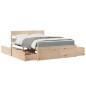 vidaXL Bett mit Schubladen und Matratze 120x200 cm Massivholz Kiefer vidaXL Bett mit Schubladen und Matratze 120x200 cm Massivholz Kiefer