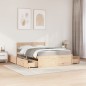 vidaXL Bett mit Schubladen und Matratze 120x200 cm Massivholz Kiefer vidaXL Bett mit Schubladen und Matratze 120x200 cm Massivholz Kiefer