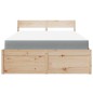 vidaXL Bett mit Schubladen und Matratze 120x200 cm Massivholz Kiefer vidaXL Bett mit Schubladen und Matratze 120x200 cm Massivholz Kiefer