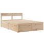 vidaXL Bett mit Schubladen und Matratze 120x200 cm Massivholz Kiefer vidaXL Bett mit Schubladen und Matratze 120x200 cm Massivholz Kiefer