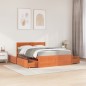 vidaXL Bett mit Schubladen und Matratze Wachsbraun 120x200 Massivholz vidaXL Bett mit Schubladen und Matratze Wachsbraun 120x200 Massivholz